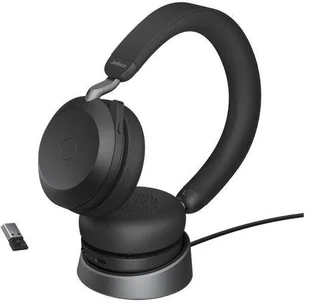 Jabra Evolve2 75 Link380c UC Stereo Stand czarne - Słuchawki Jabra Evolve2 75 Link380c UC Stereo Stand czarne - Słuchawki - miniaturka - grafika 1