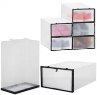 Pudła i pojemniki do przechowywania - Organizer na buty 34x23x13,5 cm zestaw 5 szt. pudełka z otwieraną klapą 5xHA3004 - miniaturka - grafika 1