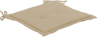vidaXL Poduszki na krzesła ogrodowe, 2 szt., beżowe, 50 x 50 x 3 cm - Poduszki ogrodowe - miniaturka - grafika 3