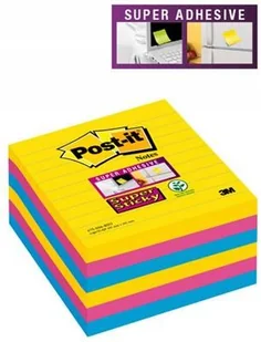 Post-It 3M Bloczek samoprzylepny Super Sticky w linie (675-SS6RIO-EU), 101x101mm, 6x90 kart., paleta Rio de Janeiro 3M-70005271989 - Etykiety samoprzylepne i bloki etykiet - miniaturka - grafika 3