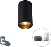 Systemy inteligentnych domów - QAZQA Inteligentny nowoczesny punkt czarny  w tym WiFi GU10 - Tuba 1 - miniaturka - grafika 1