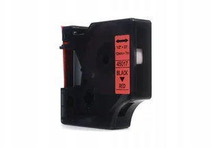 Dymo JetWorld Taśma D1 Czarny na Czerwonym 12mm x 7m LM100 LM110 LM120 LM150 LM160 LM200 LM210D LM220 LM260 LM280 LM300 45017 S0720570 JWT-D45017N - Etykiety do drukarek - miniaturka - grafika 2
