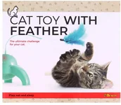 Zabawki dla kotów - Zabawka Dla Kota Z Piórkiem Interaktywna - miniaturka - grafika 1
