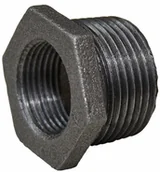 Rury - Złączka nakrętno-wkrętna 3/4  x 1/2  czarna - miniaturka - grafika 1