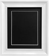 Ramki na zdjęcia - NA FRAMES BY POST FRAMES BY POST Scandi Biała ramka zdjęcia w stylu vintage z czarnym mocowaniem i deską tylną 36 x 24 do zdjęcia rozmiar 76 x 50 cm AP4620VWBlackMountAndBB36242020 - miniaturka - grafika 1