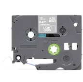 Etykiety do drukarek - Brother strefadrukarek.pl Taśma TZe-MQL35 12mm x 5m jasnoszara biały nadruk - zamiennik | OSZCZĘDZAJ DO 80% - ZADZWOŃ! PROMOCJA! TZE-MQL35 - miniaturka - grafika 1