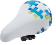 Siodełka rowerowe i akcesoria - Selle Mio Siodło dziecięce 16" Mio LIRO SM-309-G białe -niebieski wzór 320174 - miniaturka - grafika 1