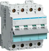 Bezpieczniki elektryczne - Hager Wyłącznik nadprądowy NBN 4P B40 10kA NBN440 - miniaturka - grafika 1