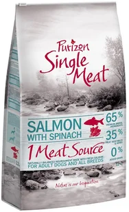 Purizon Single Meat 1 kg łosoś ze szpinakiem - Sucha karma dla psów - miniaturka - grafika 2