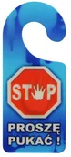 Dekoracje domu - Zawieszka na klamkę STOP! PROSZĘ PUKAĆ  8 x 0.5 cm - miniaturka - grafika 1