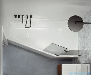 Riho Rethink Space 160x75cm wanna asymetryczna + syfon + nóżki lewa BR14005/01U - Wanny - miniaturka - grafika 3