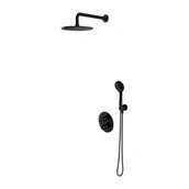 Stelaże i zestawy podtynkowe do WC - Omnires SYSYT05 BL Y Termostatyczny system prysznicowy podtynkowy CZARNY - miniaturka - grafika 1