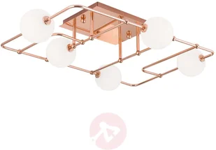 Orion Lampa sufitowa LED Pipes miedziana szklane kule - Lampy sufitowe - miniaturka - grafika 2