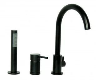 STELLMAN Bateria Wannowa 3 otworowa UNO czarna 9125-30cz - Baterie wannowe i prysznicowe - miniaturka - grafika 2