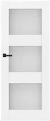 Drzwi wewnętrzne - Drzwi pokojowe Tre 90 prawe białe - miniaturka - grafika 1