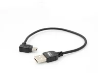 Kable USB - System-S Mini USB kabel do transmisji danych kabel do ładowania z 90 ° Wtyczka kątowa 90 stopni w lewo gewinkelt 30 cm 52566429 - miniaturka - grafika 1