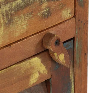 vidaXL Biurko z szafką i szufladami, drewno z odzysku, 140x50x77 cm vidaXL - Biurka - miniaturka - grafika 8