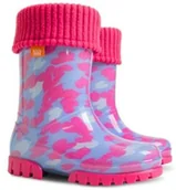 Buty dla dziewczynek - Demar Kalosze dziecięce TWISTER LUX PRINT C (28-35) - Duża 0039C - miniaturka - grafika 1