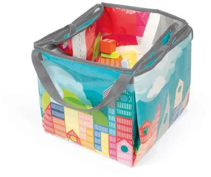 Janod Klocki drewniane z matą do zabawy Kubix 70 sztuk Miasto, Janod - Klocki - miniaturka - grafika 8