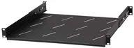 Akcesoria do szaf serwerowych - StalFlex Półka do szafy 19" z otworami 450 mm 1U regulowana czarna RSA19-1U-450B - miniaturka - grafika 1