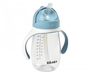 Beaba Butelka kubek niekapek tritanowa ze słomką 300 ml Windy blue - Akcesoria do karmienia - miniaturka - grafika 2