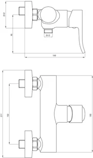 Deante Werbena BCW 040M - Baterie wannowe i prysznicowe - miniaturka - grafika 3