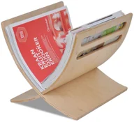 Inne meble do salonu - vidaXL Stojak na gazety, jasny brąz - miniaturka - grafika 1