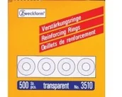 Etykiety do drukarek - Avery Pierścienie wzmacniające przezroczyste; 500 szt./op., O 13 mm, Zweckform /3510/ ZW460 - miniaturka - grafika 1