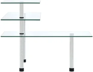 vidaXL 3-poziomowa, narożna półka kuchenna, hartowane szkło vidaXL - Pojemniki na przyprawy - miniaturka - grafika 3