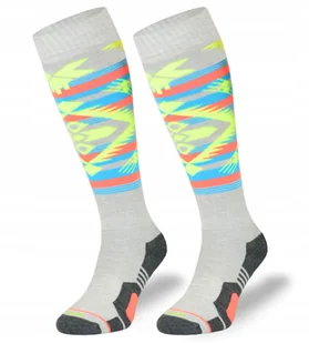 Snowboardowe skarpety Comodo STS1 j.szare  merino - Skarpety termoaktywne - miniaturka - grafika 2