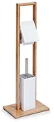 Akcesoria do wc - Zeller 18636 komplet do WC, Bamboo/MDF, biały 18636 - miniaturka - grafika 1