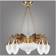 Lampy sufitowe - Kemar Kemar OW50 - Żyrandol OURO EAGLE 5xE27/60W + 1xE27/100W/230V - miniaturka - grafika 1