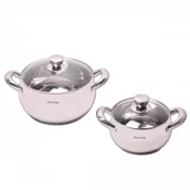 Zestawy garnków i patelni - Kamille Zestaw komplet garnków ze stali nierdzewnej 4el. 4914 - miniaturka - grafika 1