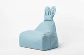 Fotele i pufy dla dzieci - PUF FUNNY BUNNY NIEBIESKI - miniaturka - grafika 1