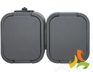 Gniazdka elektryczne - Abex B2 IP54 Gniazdo 2 podwójne 2P+Z NT-6B2 szary NT-6B2 szary/ABX - miniaturka - grafika 1