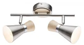 Lampy sufitowe - Globo Lighting Oświetlenie Reflektor sufitowy Nikiel matowy, 2-punktowe 54807-2 - miniaturka - grafika 1