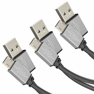 Kable USB - KabelDirekt 1055"PRO Series Micro USB 2.0 Kabel, 3-pak, 0,5 m/1 m/2 m czarny/Space szary 1055 - miniaturka - grafika 1