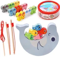 Klocki - Bakalu Wędkarstwo rybki do łowienia z magnesami delfin KZ0654 - miniaturka - grafika 1