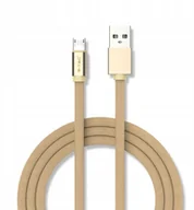 Kable USB - Przewód Kabel Usb Micro 1M Złoty -Seria Ruby - miniaturka - grafika 1