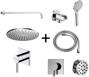 Omnires Y zestaw podtynkowy prysznicowy chrom SYSY30XCR | - Zestawy prysznicowe - miniaturka - grafika 18