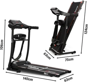 ABARQS Składana bieżnia treningowa elektryczna + masażer BZ-402.M BZ-402.M - Bieżnie - miniaturka - grafika 4