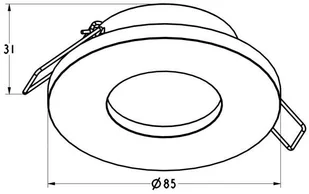 Zuma Line Oczko LAMPA podtynkowa CHIPO ARGU10-033 sufitowa OPRAWA okrągły WPUST łazienkowy do zabudowy IP54 biały ARGU10-033 - Lampy sufitowe - miniaturka - grafika 2