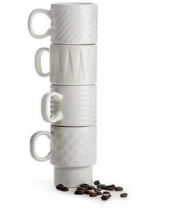 Sagaform Filiżanki do espresso białe, 4 sztuki - Kubki - miniaturka - grafika 4