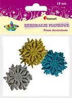 Decoupage - TITANUM Kształty piankowe Śnieżynki 12szt - miniaturka - grafika 1