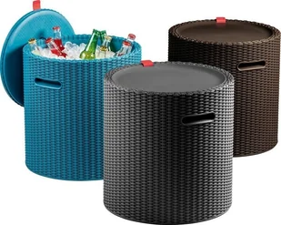 Keter Stolik ze schowkiem technorattan Cool Stool Antracyt KET230905 - Pozostałe ozdoby ogrodowe - miniaturka - grafika 5