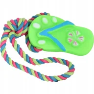 Zabawki dla psów - Gryzak piszczący różowy laczek ze sznurkiem - miniaturka - grafika 1