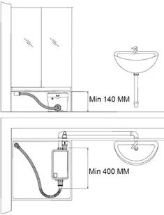 Fala POMPA ŁAZIENKOWA DO ŚCIEKÓW Z PRYSZNICA I UMYWALKI BEZ PODŁĄCZENIA DLA WC) 250W 75945 ZYSKAJ RABAT 30 ZŁ 75945 - Młynki i rozdrabniacze odpadów - miniaturka - grafika 3