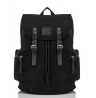 Plecaki - Plecak Męski Retro Czarny Paolo Peruzzi T-19-BL - miniaturka - grafika 1