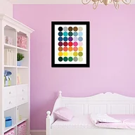 Naklejki na ścianę - Walplus WAL Plus dekoracje naklejki na ścianę dekoracja ścienna naklejka do salonu dzieci pokój dziecięcy Wohnkultur com  cp034 m  punkty artystyczny wydruk na płótnie + FR030 czarna ramka na zdjęcia CP034F - miniaturka - grafika 1
