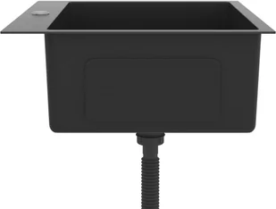 vidaXL Lumarko Ręcznie robiony zlew kuchenny z otworem na kran, czarny, stal 51515 - Zlewozmywaki - miniaturka - grafika 6